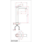 Смеситель для раковины DK высокий матовое золото Bayern.Liszt (DA1512007)