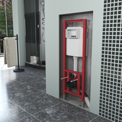 Инсталляция с клавишей хром DQ 400*165*1160мм (DI8140116)