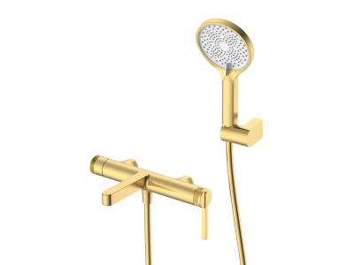 Смеситель для ванны с душем DQ Bonn короткий излив мат.золото (DA1703207)