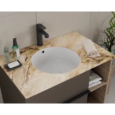 Раковина под столешницу D&K Matrix белая 420*420*160мм (DT1391816)