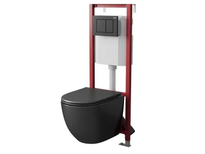 Инсталляция с черной клавишей D&K 400*165*1160мм (DI8540116)