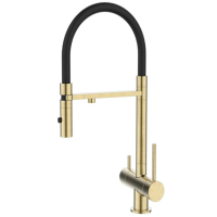 Смеситель для кухонной мойки DQ с фильтром матовое золото (DA1462507Gold)