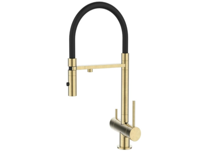 Смеситель для кухонной мойки DQ с фильтром матовое золото (DA1462507Gold)