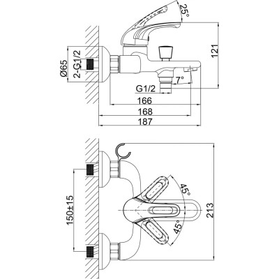 Комплект смесителей DK DA1370001SET (DA1372101,DA1372201,DA1373201)