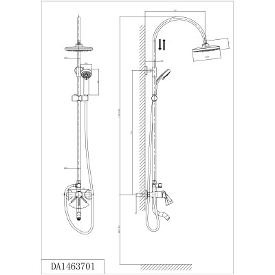 Душевая система DK Rhein Schiller (DA1463701C09)