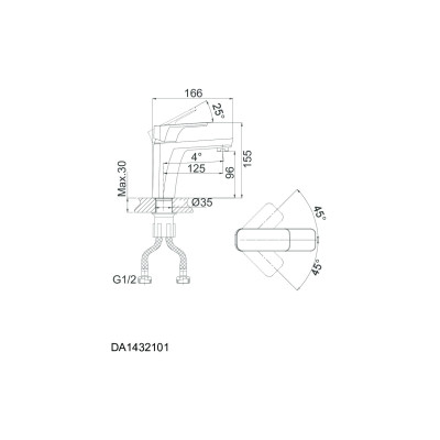 Смеситель для раковины DK Berlin Technische (DA1432115)