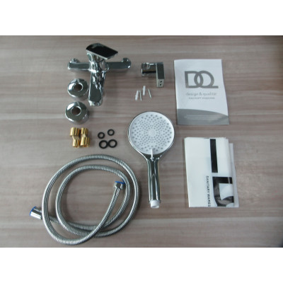 Смеситель для ванны с душем DQ Frankfurt короткий излив хром (DA1733201)