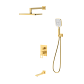 Душевая система для ванны и душа DQ Dortmund встраиваемая с изливом мат.золото(DA1715607)