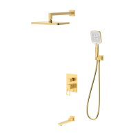 Душевая система для ванны и душа DQ Dortmund встраиваемая с изливом мат.золото(DA1715607)