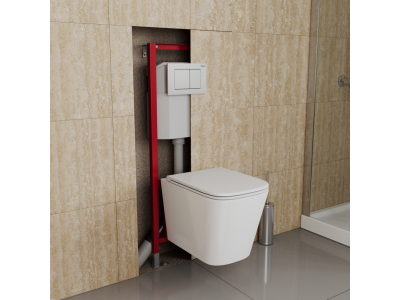 Инсталляция с белой клавишей D&K 400*165*1160мм (DI8640116)