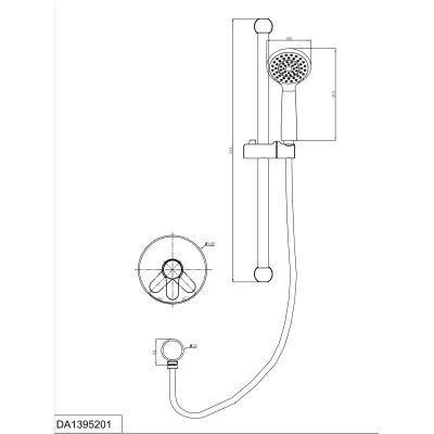 Смеситель для душа встраиваемый DK Rhein Marx (DA1395201)