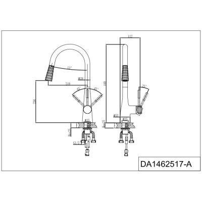 Смеситель для кухни DK Rhein.Schiller (DA1462517A)