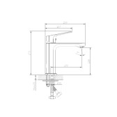 Смеситель для раковины DQ Frankfurt хром (DA1732101)