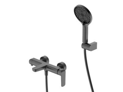 Смеситель для ванны с душем DQ Düsseldorf короткий излив графит (DA1723206)