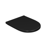 Унитаз подвесной безободковый D&K Matrix DT1396025, 490*370*360мм, сиденье микролифт, черный