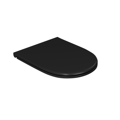 Унитаз подвесной безободковый D&K Matrix DT1396025, 490*370*360мм, сиденье микролифт, черный