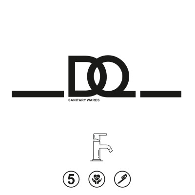 Смеситель для раковины высокий DQ Bonn графит (DA1702006)