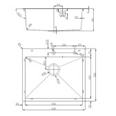 Кухонная мойка DQ нержавеющая сталь графит (DKS605006)