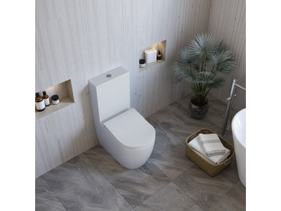 Унитаз-компакт безободковый (торнадо) DQ München 675*390*860мм (DT1567516)