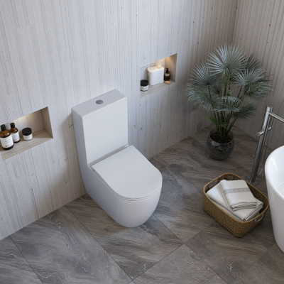 Унитаз-компакт безободковый (торнадо) DQ München 675*390*860мм (DT1567516)