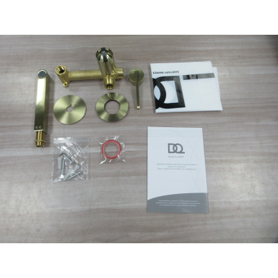 Смеситель для раковины DQ Bonn встраиваемый настенный мат.золото (DA1704407)