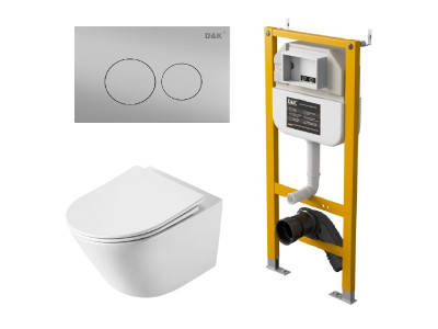Комплект DQ унитаз DT1476516, инсталляция DI8050127, клавиша смыва DB1529002.2 (DS1471604)