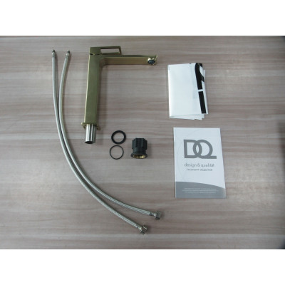 Смеситель для раковины высокий DQ Dortmund мат.золото (DA1712007)