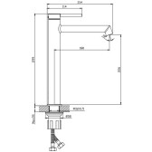 Смеситель для раковины высокий DQ Stuttgart хром (DA1772001)
