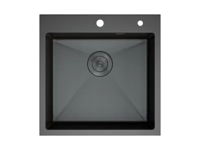 Кухонная мойка D&K нержавеющая сталь графит (DKS505006)