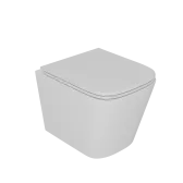 Унитаз D&K подвесной  безободковый (торнадо), сиденье микролифт Berlin (DT1436516)