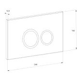 Клавиша смыва D&K Bayern матовое золото (арт.инсталл DI8050127) (DB1529007)