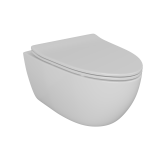 Унитаз подвесной безободковый (торнадо) DQ Grimm 560*390*395мм, сиденье микролифт, белый (DT1386516)