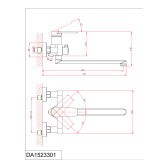 Смеситель для ванны с душем DK Bayern.Fürth (DA1523308)