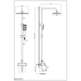 Душевая система DK Rhein.Dusseldorf (DA1493741B14)