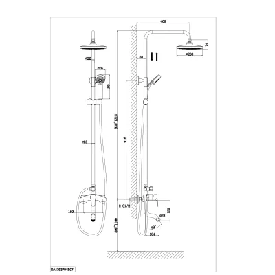 Душевая система DK Rhein Marx (DA1393701B07)