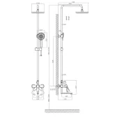 Душевая система D&K Bayern.München черный (DA1563705B18)