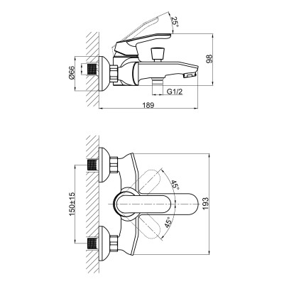 Смеситель для ванны DK Venice Rialto (DA1063201)