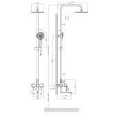 Душевая система D&K Bayern.München графит (DA1563706B18)