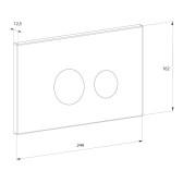 Комплект D&K Унитаз подвесной безободковый DT1396016, Инсталляция DI8050127, Клавиша DB1529001.2, хром (DS1391625)