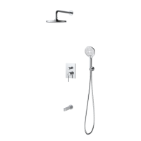 Душевая система для ванны и душа DQ Bonn встраиваемая с изливом хром (DA1705601)