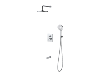 Душевая система для ванны и душа DQ Bonn встраиваемая с изливом хром (DA1705601)