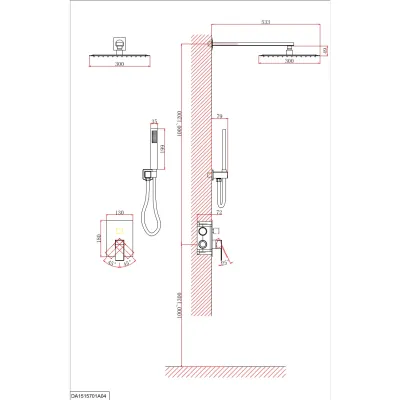 Душевая система D&K встраиваемая Bayern.Liszt (DA1515701A04)
