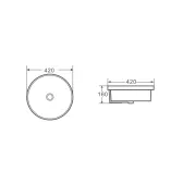 Раковина под столешницу D&K Matrix белая 420*420*160мм (DT1391816)