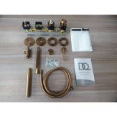 Смеситель для ванны настенный 4 отверстия DQ Bonn браш.роз.золото (DA1704833)