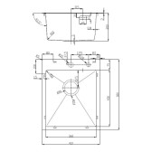 Кухонная мойка D&K нержавеющая сталь графит (DKS415006)