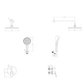 Душевая система для ванны и душа DQ Stuttgart встраиваемая хром (DA1775701)