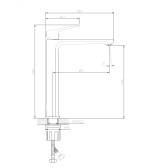 Смеситель для раковины высокий DQ Frankfurt хром (DA1732001)
