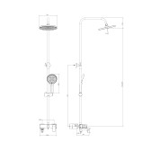 Душевая система со смесителем DQ Hamburg хром (DA1743701)
