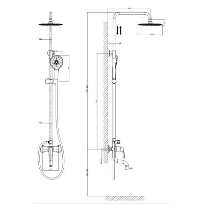 Душевая система DK Venice Rialto (DA1063701B14)