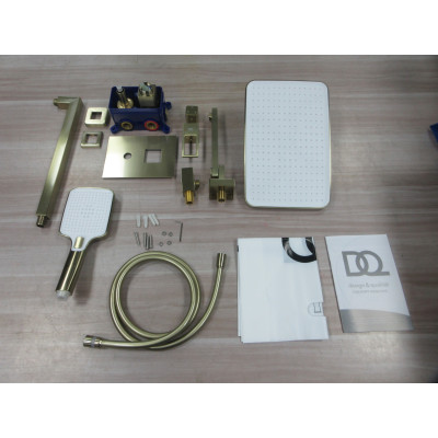 Душевая система для ванны и душа DQ Dortmund встраиваемая с изливом мат.золото(DA1715607)